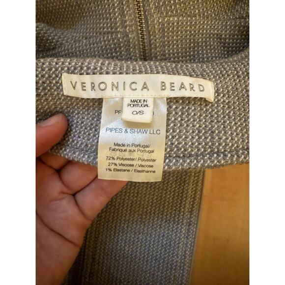 NWOT Veronica Beard Waffle Knit Collared Dickey Zip In - Picture 2 of 2